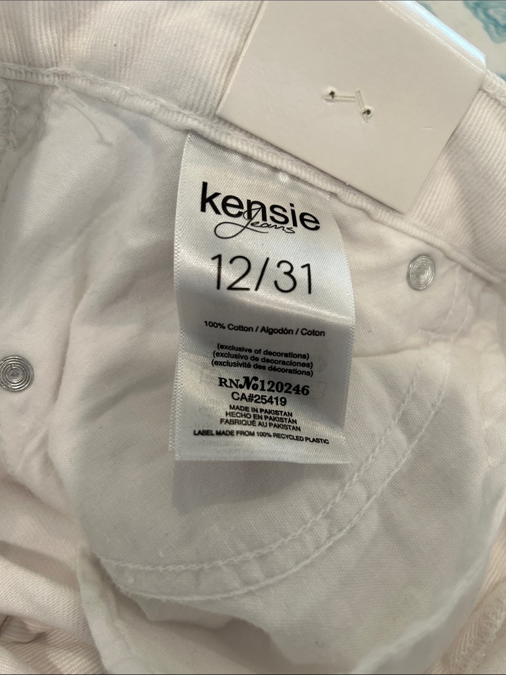 Kensie White High-Rise Wide Leg Jeans NWT - Picture 12 of 12